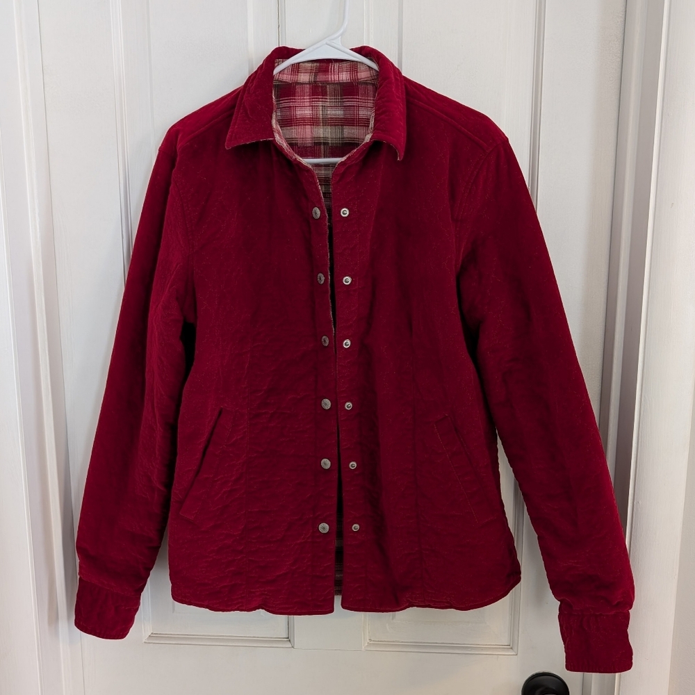 Guide Series Women's Reversible Chore Coat SMALL Plaid Quilted Barn Outdoor - Picture 5 of 8